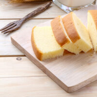Butter,Cake,On,Wooden,Background