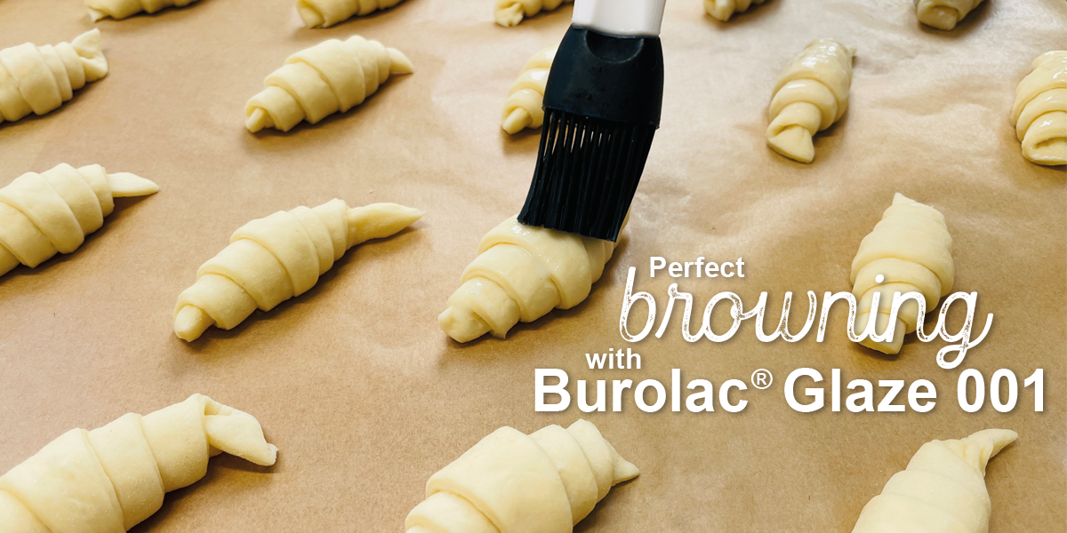 Burolac® Glaze 001 wurde als Gebäckstreiche beziehungsweise Oberflächenbehandlung für Backwaren konzipiert