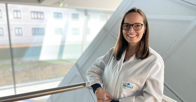 Interview Julia Herrle Julia Herrle, Projekt- und Teamleiterin in der Produktentwicklung von MEGGLE Food Ingredients & Solutions