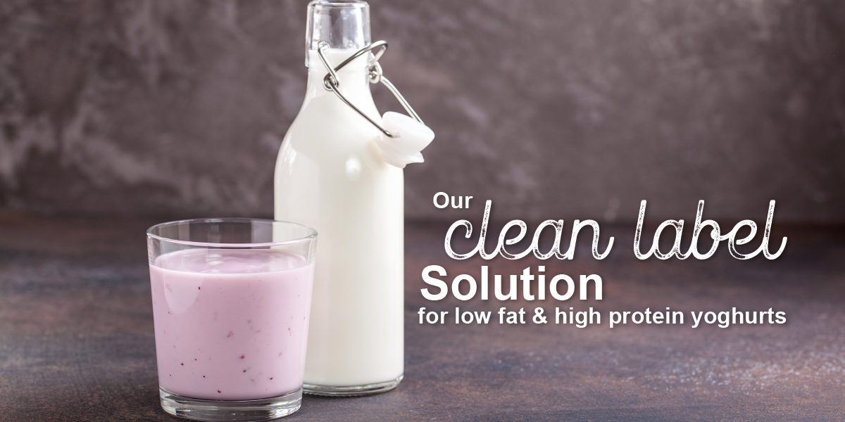 Unsere Clean Label Lösung für fettreduzierte und high Protein Joghurtdrinks
