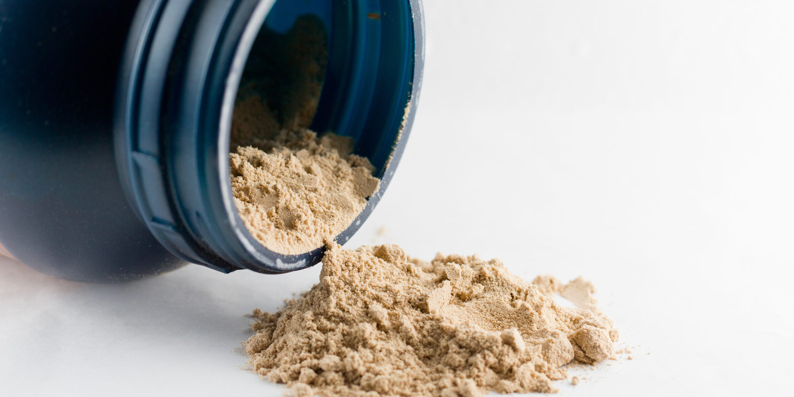 Molkenproteinpulver für einen Proteinshake